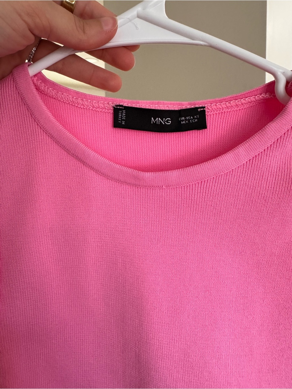 Mango Bright Pink Ribbed Tank Top - Picture 2 of 3